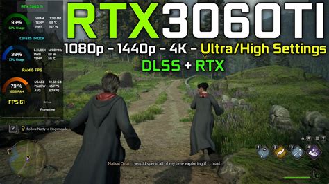 Hogwarts Legacy Rtx 3060ti I5 11400f 1080p 1440p 4k Ultra