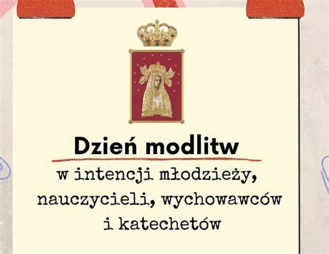 Odpowiedzialni za wychowanie Modlitwa w intencji młodzieży