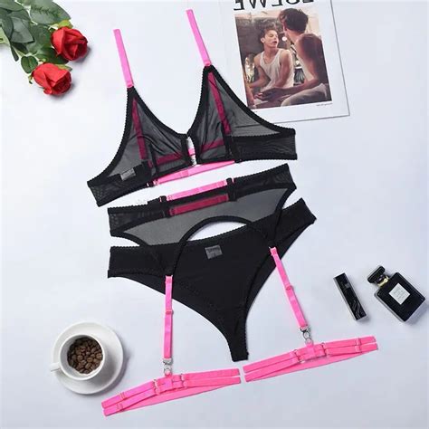 Suti E Calcinha Set Ligas Intimate Female Chemise Sexy Underwear Fantasias Lingerie Set Sexo