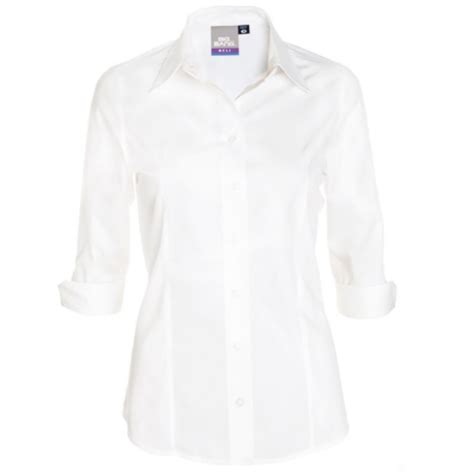 Comcobysa Mx BLUSA CON PINZA MANGA 3 4 COLOR BLANCO TALLA XS