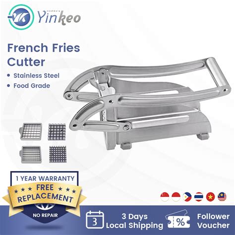 Yinkeo Stainless Steel French Fries Cutter Potato Cutter Slider Chipper