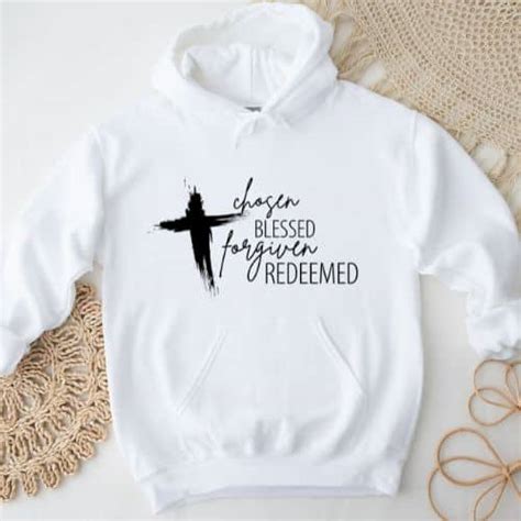 Chosen Blessed Forgiven Redeemed Cross Svg Png Psd Dxf Pdf