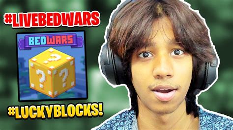 Playing Roblox Bedwars Live With Viewers New Luckyblocks Update