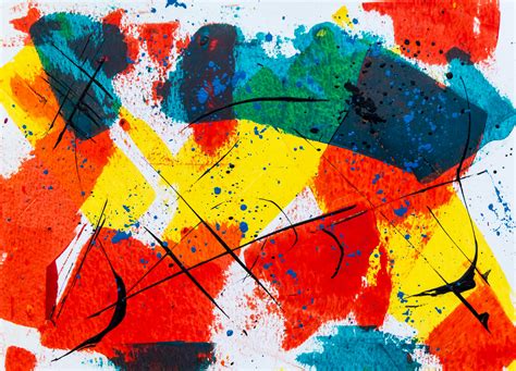 Blue White Yellow And Red Abstract Painting · Free Stock Photo