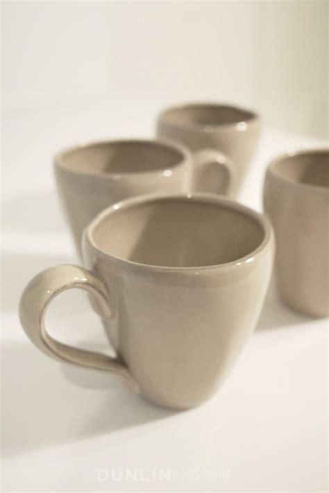 Sculptor S Taupe Mugs Set Of Four Mugs Tableware Glassware