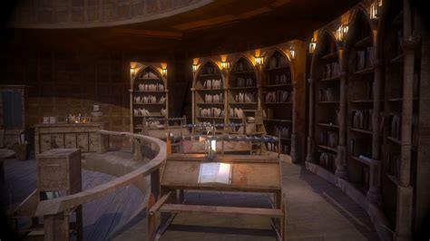 3d Model Medieval Library Model Pack Antique Vr Ar Low Poly Cgtrader