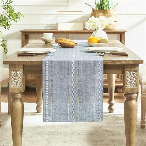 Amazon Cstalstal Rustic Linen Table Runner Boho Farmhouse Small