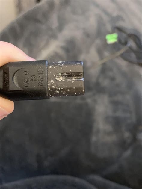 Original Xbox Power Cord Looks Like It Has Corrosion Is It The Plastic Aging Or The Beginning