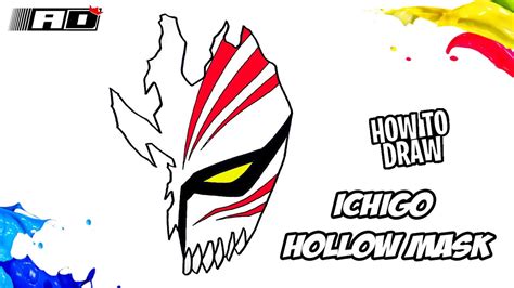 How To Draw Ichigo Hollow Mask Youtube