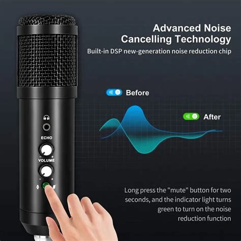 Usb Condenser Recording Microphone Live Broadcast Voice Chat Microphone