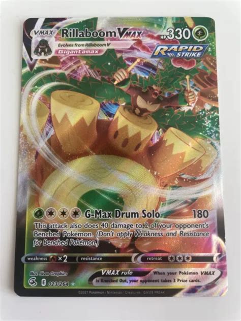 RILLABOOM VMAX 023 264 Fusion Strike Pokemon Full Art Ultra Rare 3