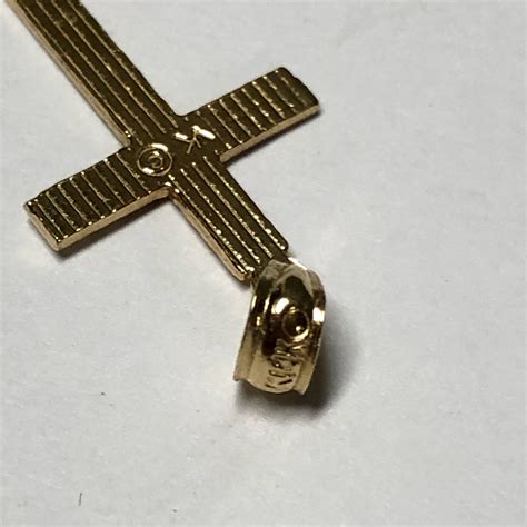 14 Kt Gold Cross Miraculous Medal Pair