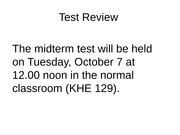 Ecn Midterm Test Review Test Review The Midterm Test Will Be Held