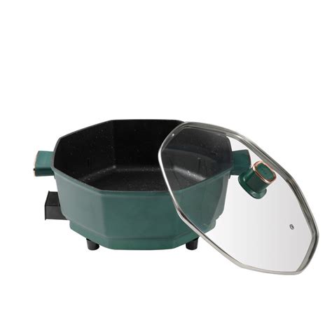 New Style Home Octagonal Electric Hot Pot Non Stick Coating Cooking Pot Naifan Stone Hot Pot