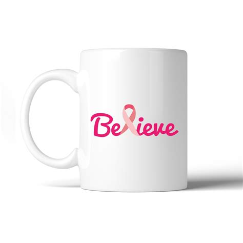 Ebern Designs Alarice Believe Breast Cancer Awareness Coffee Mug Wayfair