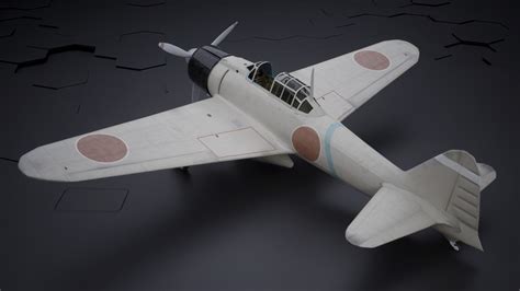 Artstation Mitsubishi A6m2 Zero Ww2 Japan Plane 3d Model Resources