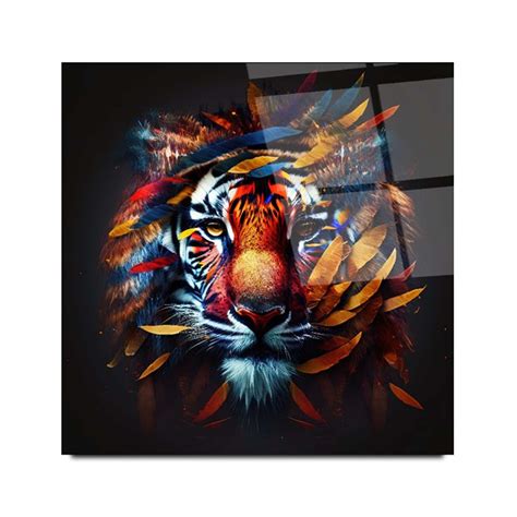 Buy Tiger Glass Wall Art 2 Artchi