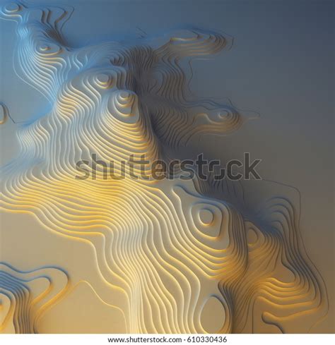 3d Topographic Map Background Concept Topo Stock Illustration 610330436 ...