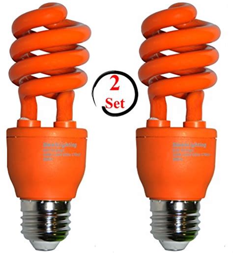 Sleeklighting 13 Watt Orange Spiral Cfl Light Bulb 120volt E26 Medium