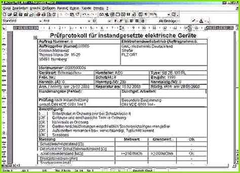 7 Elektro Prufprotokoll Vorlage Excel MelTemplates MelTemplates