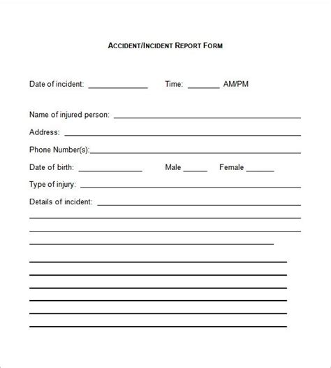 Incident Report Template Word - FREE DOWNLOAD - Aashe