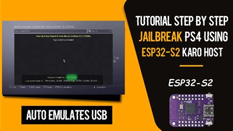 Jailbreak PS4 Using ESP32 S2 KARO HOST GoldHEN 2 2 2 YouTube