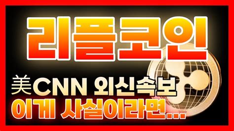 리플 코인 美cnn 외신속보 이게 사실이라면 리플코인 리플 리플코인전망 리플코인채굴 Youtube