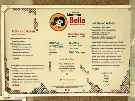 Menu Em Mamma Bella Restaurante Le A Da Palmeira R Francisco S