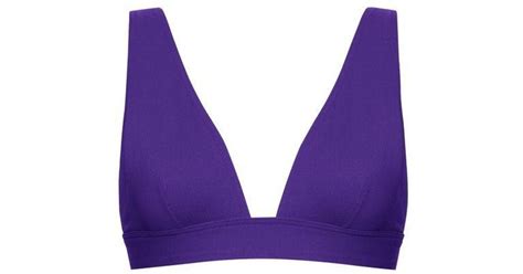 Eres Chrome Triangle Bikini Top In Purple Lyst