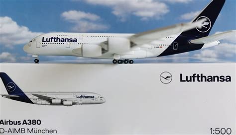 533072 Herpa Wings 1 500 Lufthansa Airbus A380 D AIMB München World