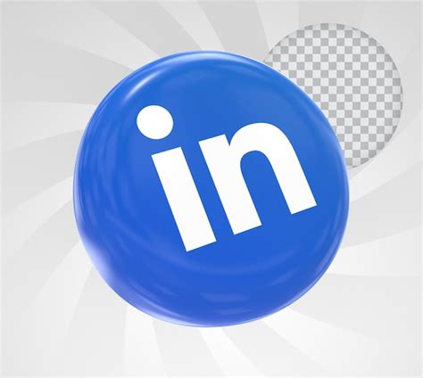 3d renderizar o ícone do linkedin isolado PSD Premium