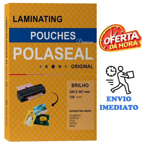 Polaseal A X Folhas Plastico Para Plastifica O Pouch