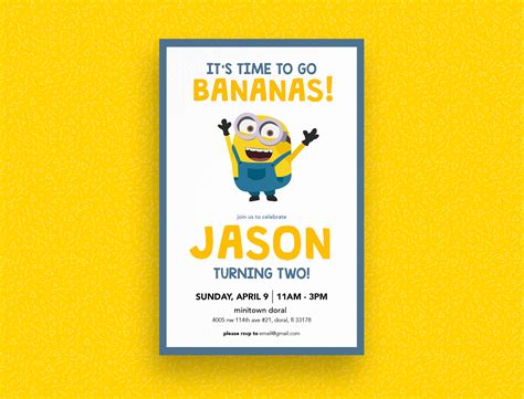 Despicable Me Birthday Party Invitation Ideas