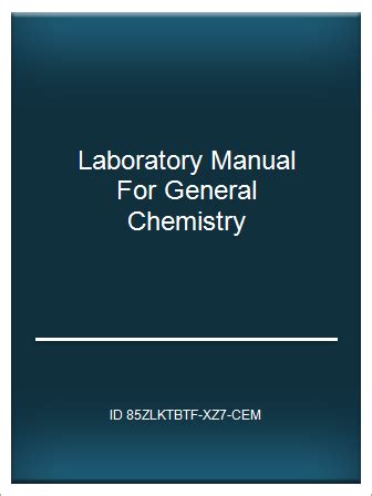 Online P D F Laboratory Manual For General Chemistry Telegraph