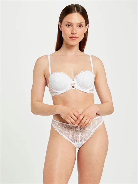 Soutien Gorge Ampliforme Coque Moul E Justine Dentelle Morgan Blanc