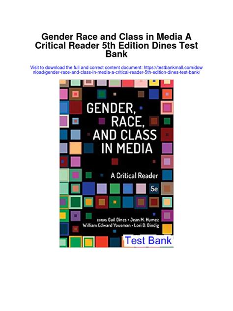 Gender Race And Class In Media A Critical Reader 5th Edition Dines Test Bank Pdf Gender