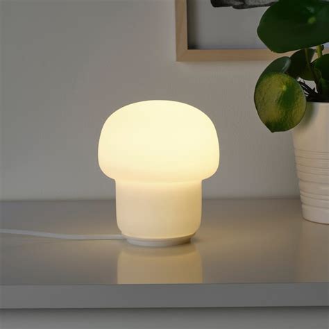 Tokabo Table Lamp With Led Bulb Glass Opal Ikea