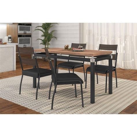 Conjunto Mesa Jantar Tubular Pontofrio