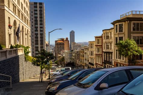 San Francisco Usa July 17 2019 A Steep Residential Street With