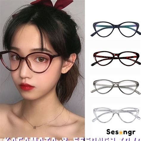 Jual Cod Kacamata Cat Eye Leopard Korean Kacamata Anti Radiasi Frame