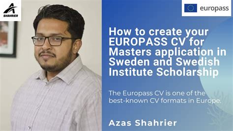 How To Create Your Europass Cv For Masters Application In Sweden And Swedish Institute