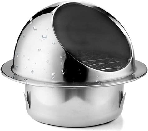 Chimney Cowl Cap 304 Stainless Steel Wall Mountable Round Bull Nose