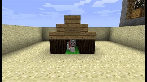 Minecraft How To Make A Dog House Minecraft Dog House Youtube