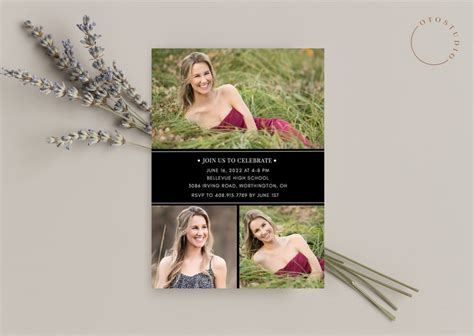 Senior Graduation Announcement Template For Photographers Psd Etsy