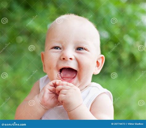 Portrait Of Smiling Happy Baby Boy Stock Image Image Of Innocent