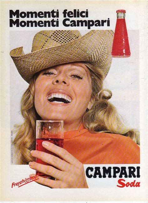 Vintage Italian Campari Soda Magazine Advertisement Featuring Woman