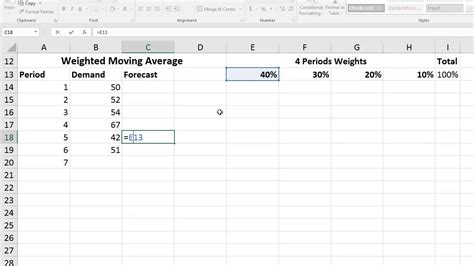 Weighted Moving Average Forecasting Youtube