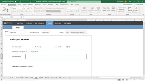 Planilha De Controle De Consultas M Dicas Em Excel Planilhas Prontas