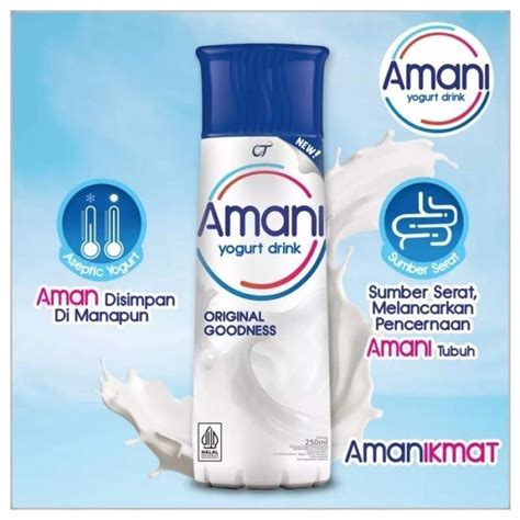 Jual Amani Yogurt Drink Original Goodness 250 Ml Kemasan Satuan