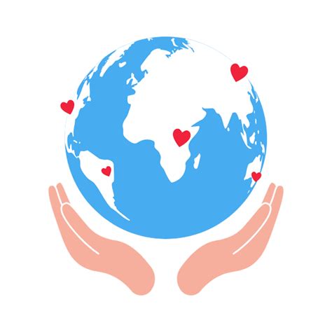 Planet Earth Hands And Heart Ai Generative 27296704 Png